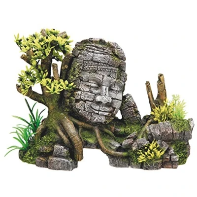 Afbeelding van Nobby aqua deco angkor met planten 25 x 12,5 18 cm