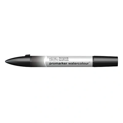 Afbeelding van Winsor &amp; Newton 0201337 Aquarelmarker 2 punten, penseel en fijne punt, lichtecht, sterk gepigmenteerde aquarelkleuren voor kalligrafie, tekeningen, lampzwart