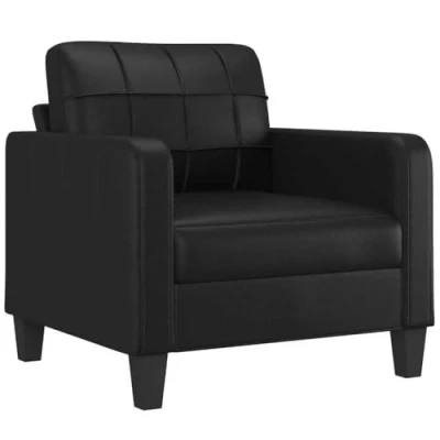 Image de vidaXL Fauteuil Noir 60 cm Similicuir359323