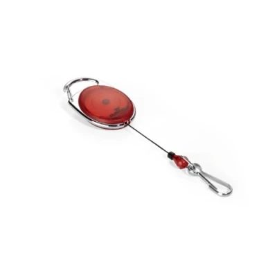 Afbeelding van Durable afrolmechanisme met karabijnhaak rood, op blister badge