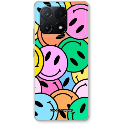 Afbeelding van Case Company® hoesje geschikt voor Xiaomi Poco X6 Pro Smiley N1 Soft Cover Telefoonhoesje Bescherming aan alle Kanten en Schermrand