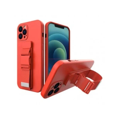 Afbeelding van Touwkoffer gelhoes met lanyard ketting handtas Samsung Galaxy A32 4G rood