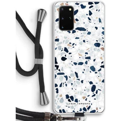Afbeelding van Case Company® hoesje met Koord geschikt voor Samsung Galaxy S20 Plus Terrazzo N1 Telefoonhoesje Zwart Bescherming aan alle Kanten en Over de Schermrand