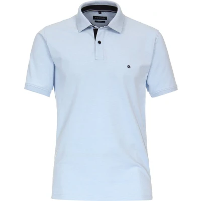 Afbeelding van Casa Moda polo heren poloshirt wijde fit beige gemêleerd