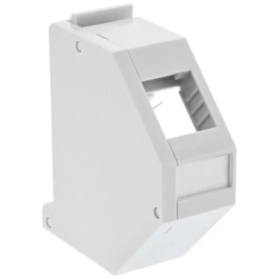 Image de Montage InLine® Keystone pour rail DIN, 1 port, gris clair