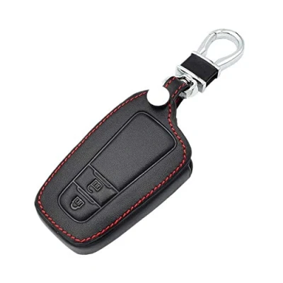 Afbeelding van Happyit Lederen Auto Sleutel Cover Case Voor Toyota CHR C HR 2017 2018 Prius 2 Knoppen Afstandsbediening Accessoires