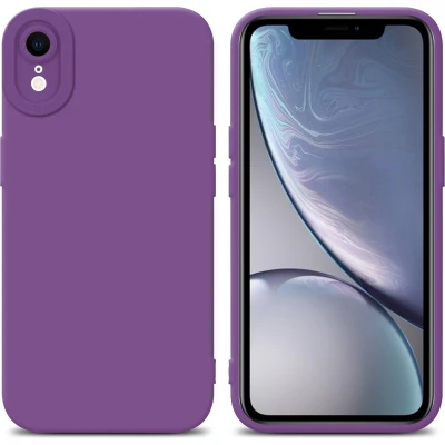 Afbeelding van Cadorabo Hoesje geschikt voor Apple iPhone XR in Fluid MAT PAARS Beschermhoes gemaakt van flexibel TPU silicone Cover Case