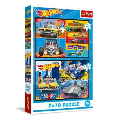 Afbeelding van Trefl Puzzle 2 x 70 Hot Wheels (140 onderdelen)