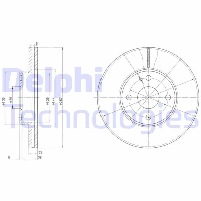 Afbeelding van Delphi Diesel Remschijven BG2804
