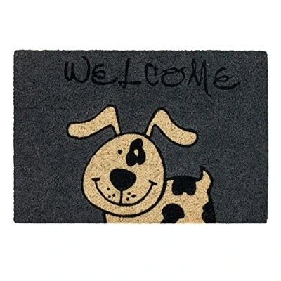 Afbeelding van Voetmat kokos hond deurmat 40x60 cm antibacteriële ingangsmat kokosmat met vinyl rug natuurlijk materiaal 100%