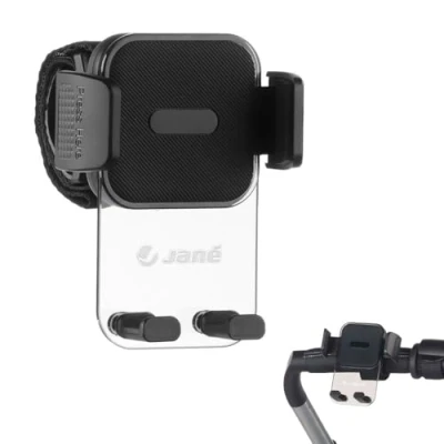 Afbeelding van Jané Smartphonehouder voor kinderwagen, universeel, 360 graden draaibaar, eenvoudige installatie, stabiel en veilig