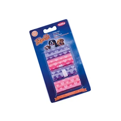 Afbeelding van Nobby TidyUp Hondenpoepzakjes met hartprint, 2 kleuren, 4 rollen à 15 stuks