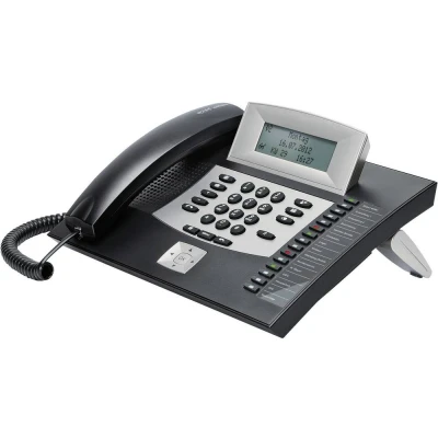 Afbeelding van Auerswald COMfortel 1600 ISDN systeemtelefoon Headsetaansluiting, Handsfree, Touchscreen Verlicht Zwart, Zilver