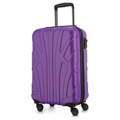 Afbeelding van Suitline Harde koffer met uitbreidbare hardshell hoes, TSA, (S, M &amp; L), zwart, Paars.