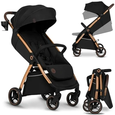 Afbeelding van Lionelo Ingrid Buggy Kinderwagen tot 22 kg grote 360 draaibare wielen met één hand inklapbaar XXL afdekking
