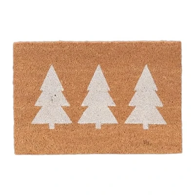 Afbeelding van deurmat kokos 60x40 cm dennenbomen antislip