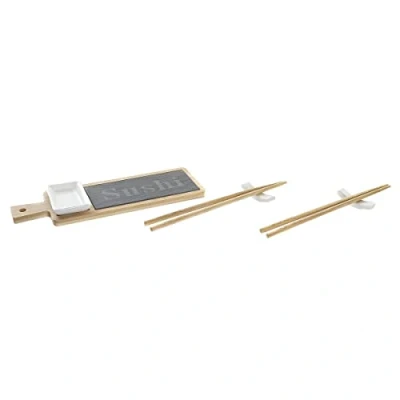 Afbeelding van Sushi set DKD Home Decor 28 x 9 2 cm Natuurlijk Raad van bestuur Orientaals (6 Onderdelen)