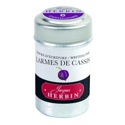 Afbeelding van J Herbin 20178T inktbox met 6 patronen voor standaardvulling, Cassis