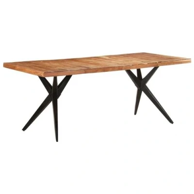 Afbeelding van vidaXL Eettafel 200x90x76 cm massief acaciahout