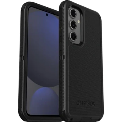 Afbeelding van Otterbox Defender beschermhoes voor Samsung Galaxy S24 FE, schokbestendig, valbescherming, extreem robuust, beschermhoes, ondersteunt 7 x meer vallen dan militaire standaard, zwart, levering zonder