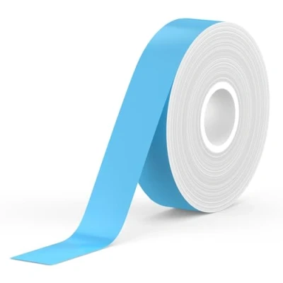 Afbeelding van SUPVAN E10 zelfklevende etiketten, thermische waterdicht, geschikt voor thuis, kantoor, school, compatibel met E10/E16 labelapparaten, 15 mm x 6 m, 1 rol (blauw)