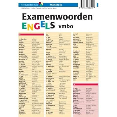 Afbeelding van Taalkaarten Walvaboek Examenwoorden Engels vmbo