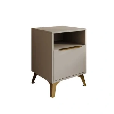 Afbeelding van Meubella Nachtkastje Xiano Beige 43 cm