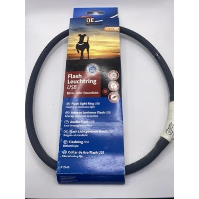 Afbeelding van Trixie Halsband Hond Usb Flash Light Lichtgevend Oplaadbaar Zwart 70 CM