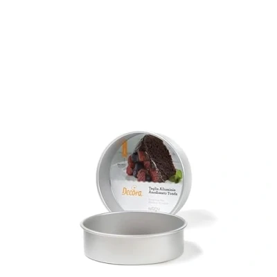 Afbeelding van Ronde aluminium bakvorm 7.5cm hoog, 10cm Ø Decora