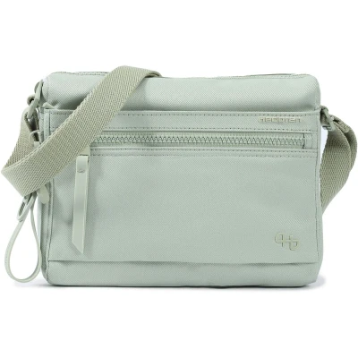 Afbeelding van Hedgren Schoudertas Inner City Eye Shoulder Bag RFID Jean Pussywillow Grey Lichtgroen
