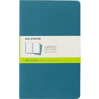 Afbeelding van Moleskine Cahier Journals Large Blanco Blauw set van 3