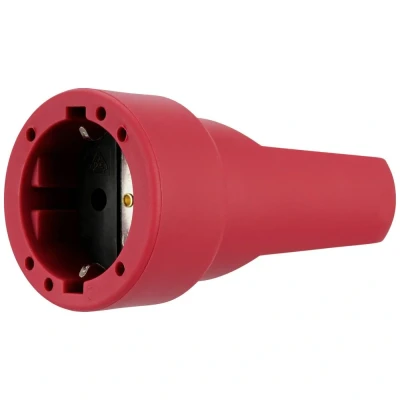 Afbeelding van REV 0512159555 Koppeling met randaarde Rubber 250 V Donkerrood IP20