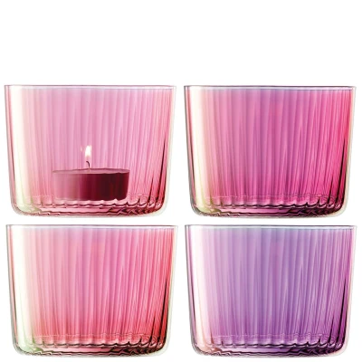 Afbeelding van L.S.A. Gems Theelicht Houder 6 cm Set van 4 Stuks Assorti