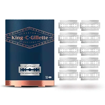 Afbeelding van King C. Gillette Double Edge Safety Razor Navulling Scheermesjes 10 stuks