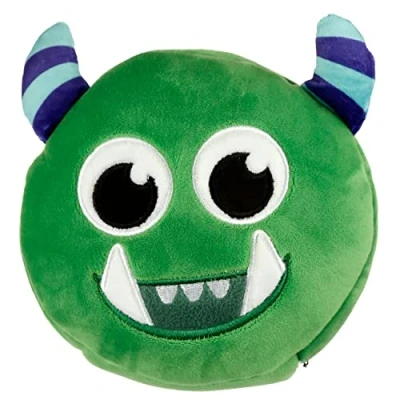 Afbeelding van Relaxeazzz Pluche Monstarz Monster Rond Reiskussen en Slaapmasker Groen