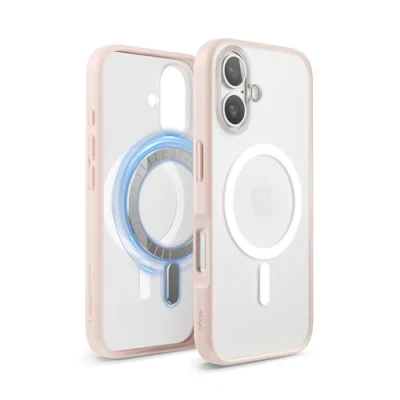 Afbeelding van elago Magnetische hybride beschermhoes Compatibel met iPhone 16 6,1 inch MagSafe, PC + TPU technologie, schokbestendig, verhoogde camerabescherming