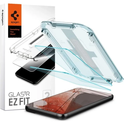 Afbeelding van Samsung Galaxy S22+ screenprotector met Montage frame 2 Pack Spigen