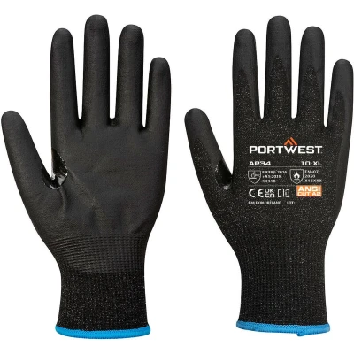 Afbeelding van Portwest LR15 Nitril Schuim Touchscreen Handschoen PK12 Zwart S