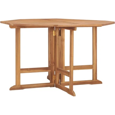 Afbeelding van Tuintafel Inklapbaar 110X110X75 Cm Massief Teakhout