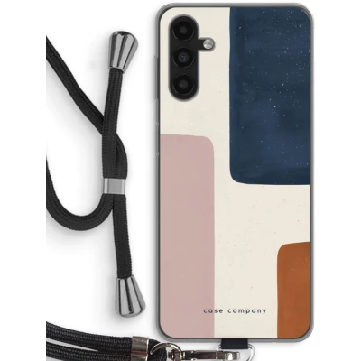 Afbeelding van Case Company® hoesje met Koord geschikt voor Samsung Galaxy A04s Geo #5 Telefoonhoesje Zwart Bescherming aan alle Kanten en Over de Schermrand