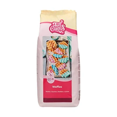 Image de FunCakes Mix Pour Gaufres, Faites Cuire Facilement Des Gaufres Belges Douces, Sucrées Et Croustillantes. Ajoutez Du Sucre Perlé! 1 Kg. 1.00 Kg