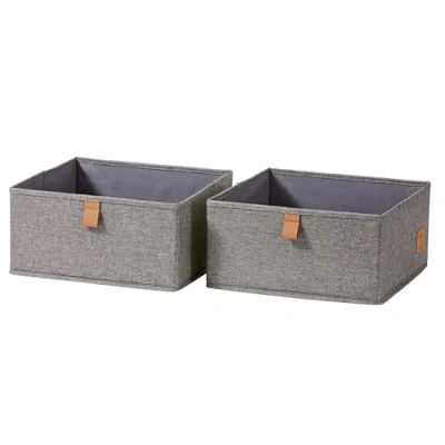 Afbeelding van Store It Lade mandje grijs kledingkast Large (2 stuks)