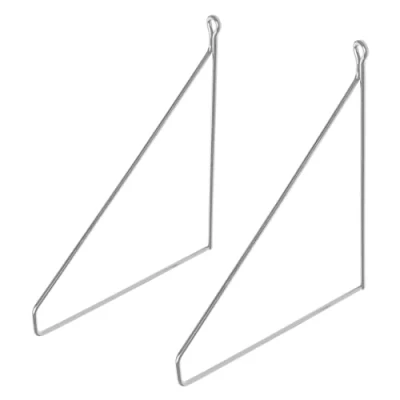 Afbeelding van Planksteun driehoek 2 stuks 25x25 cm zilver metaal ML design