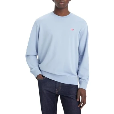Image de Levi&#039;s New Original Crew Maillot de survêtement Homme, Soft Chambray Blue French Terry, XXL