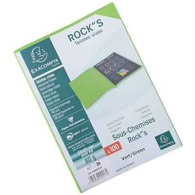 Afbeelding van Exacompta dossiermap Rock&#039;s 80, ft 22 x 31 cm, pak van 100, muntgroen