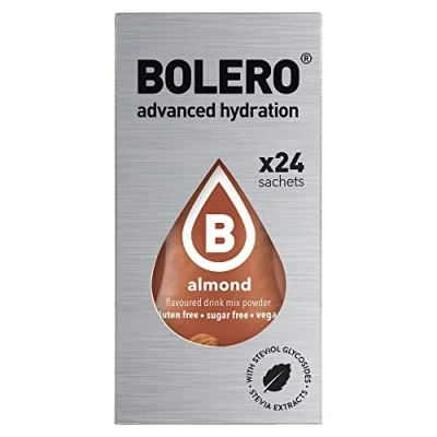 Afbeelding van Bolero Drank 24 zakjes 3 g sticks fruit bereid poeder oplosbaar voor verse dranken in water, 72 zoet met stevia (almond)