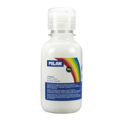 Afbeelding van MILAN Verf tempera vloeibaar wit 125 ml