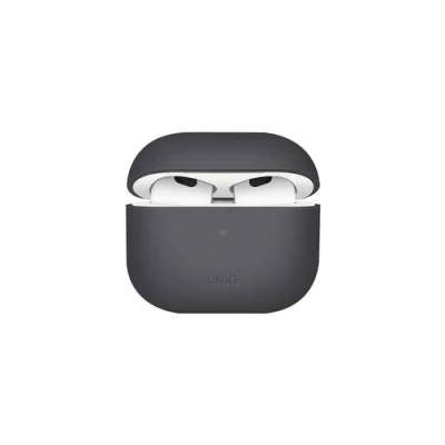 Afbeelding van Uniq Hoesje siliconen Geschikt voor AirPods 3 (2021) Lino Hybrid Liquid Silicone Case grijs
