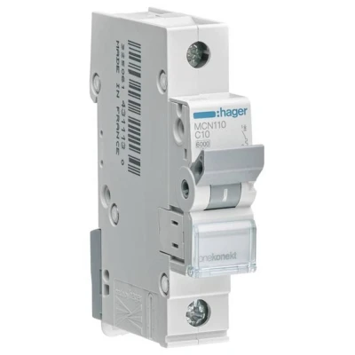 Afbeelding van Hager MCN110 Zekeringautomaat 1 polig 10 A 400 V