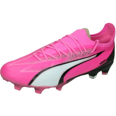 Afbeelding van Puma Ultra Ultimate FG/AG Voetbalschoenen met kunststof noppen, Heren, Maat: 44, Poison pink/white/black Kunststof/ textiel